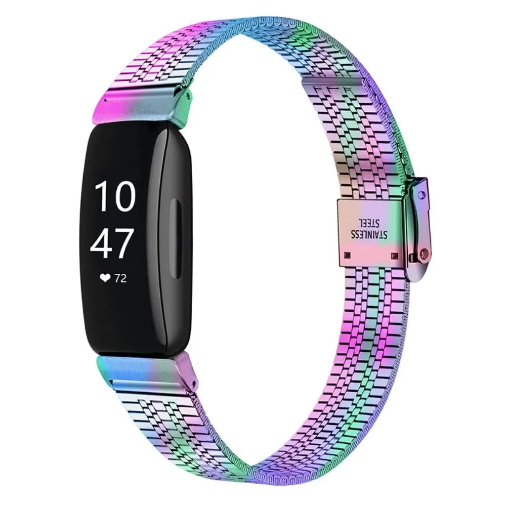 Fitbit Inspire 2 / Inspire 5 bead stainless steel watch strap - Multi-color