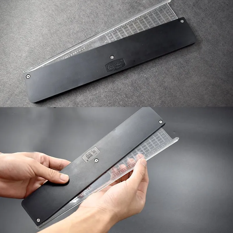 Flat Rubber Band Cutting Tapered Ruler Tool