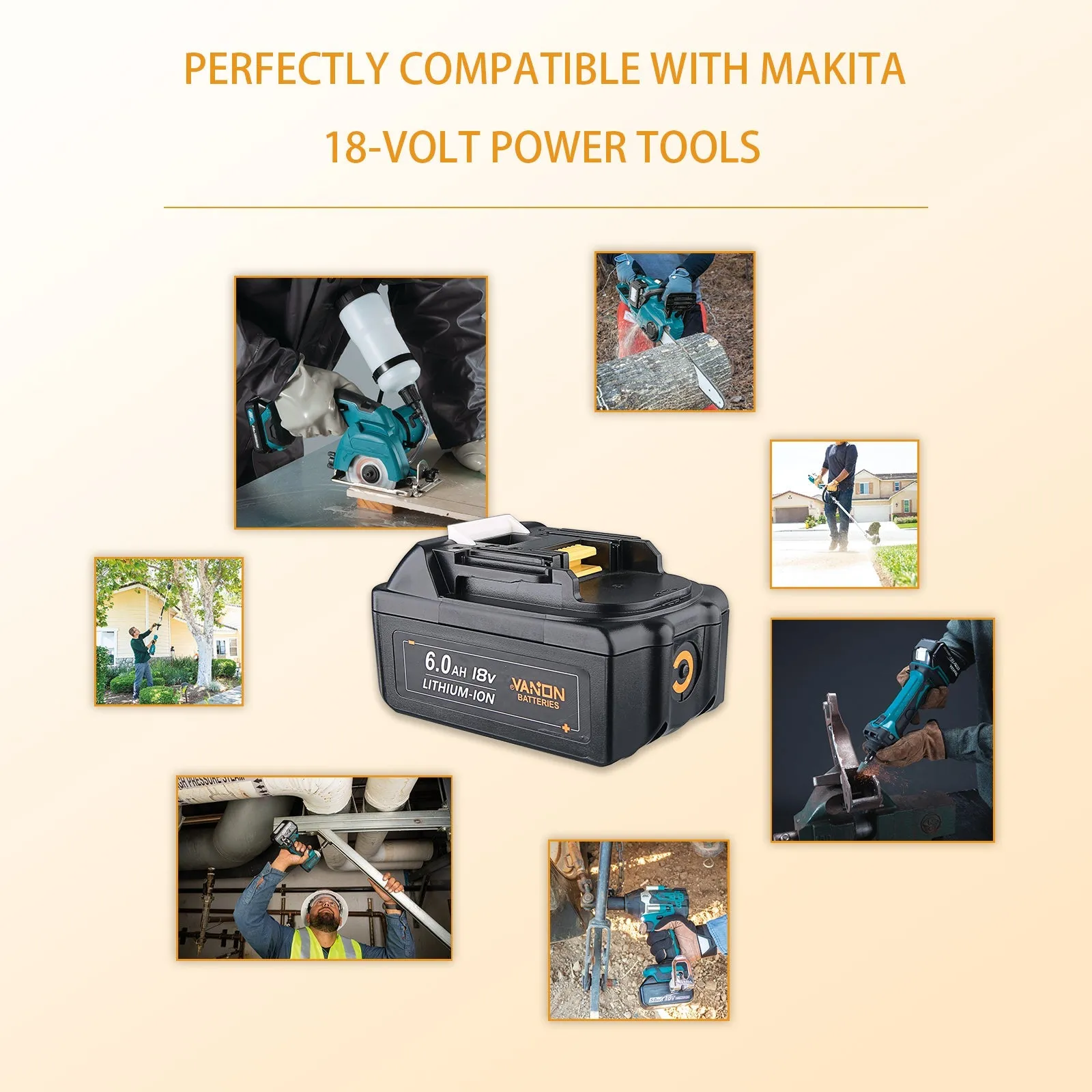 For Makita 18V Battery Replacement | BL1860 6.0Ah Li-ion Battery