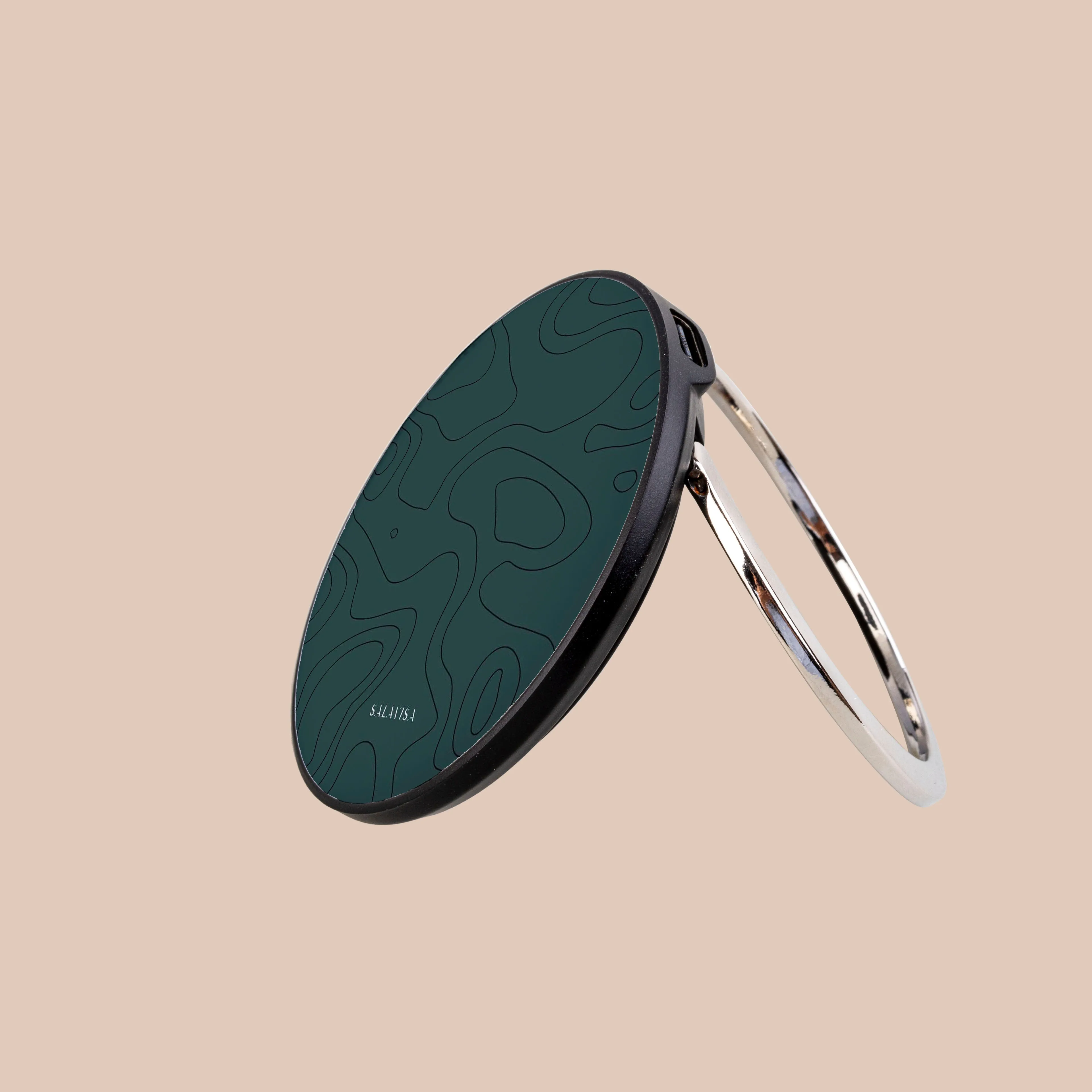 Forest Green Topographic Wireless Charger