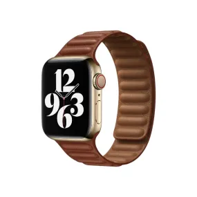 Full Grain Leather Magnetic Band Compatible With Apple Watch Band for 38MM 40MM 41MM-Brown