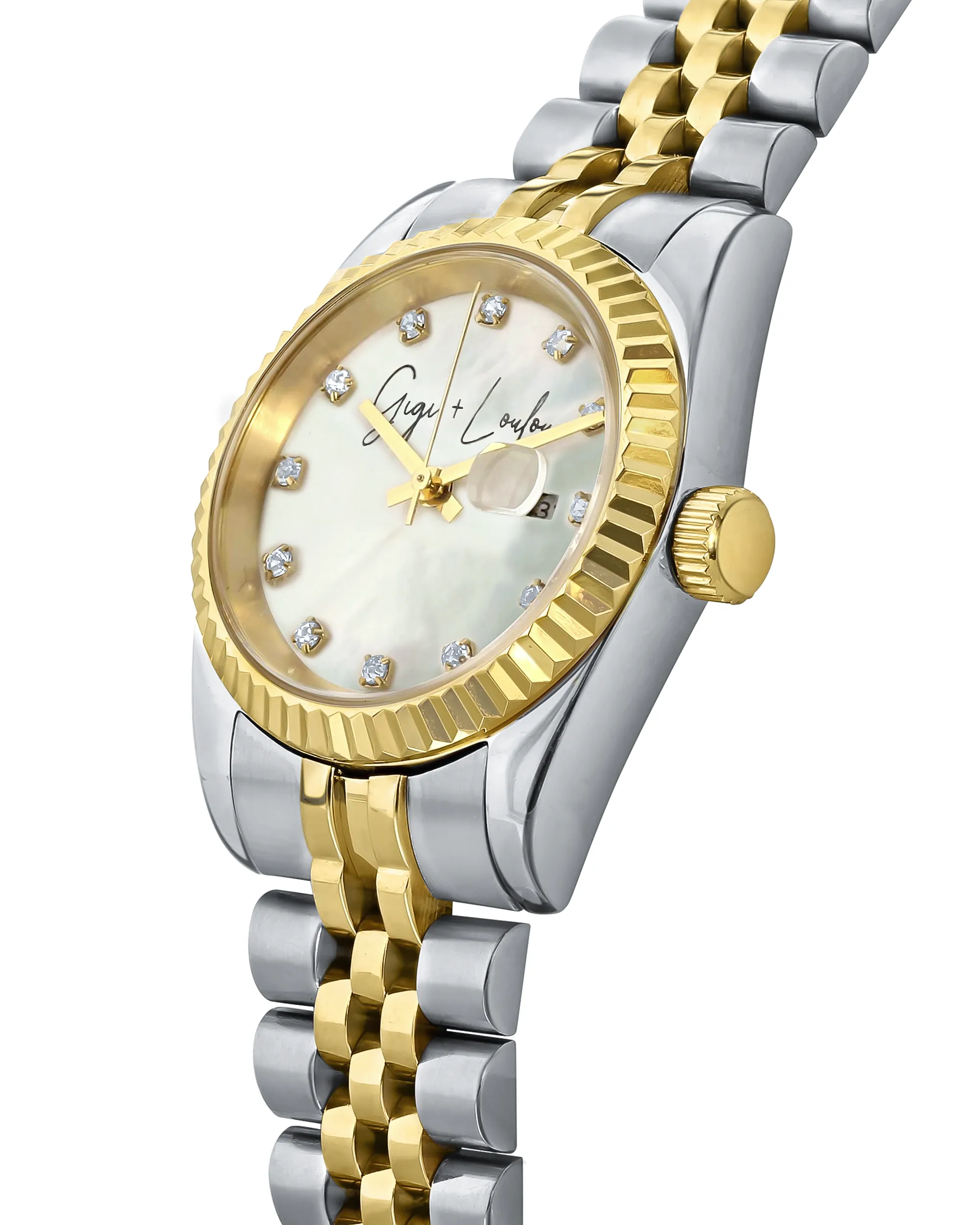 Gigi   Loulou - Two Tone Watch met Pearl Dial