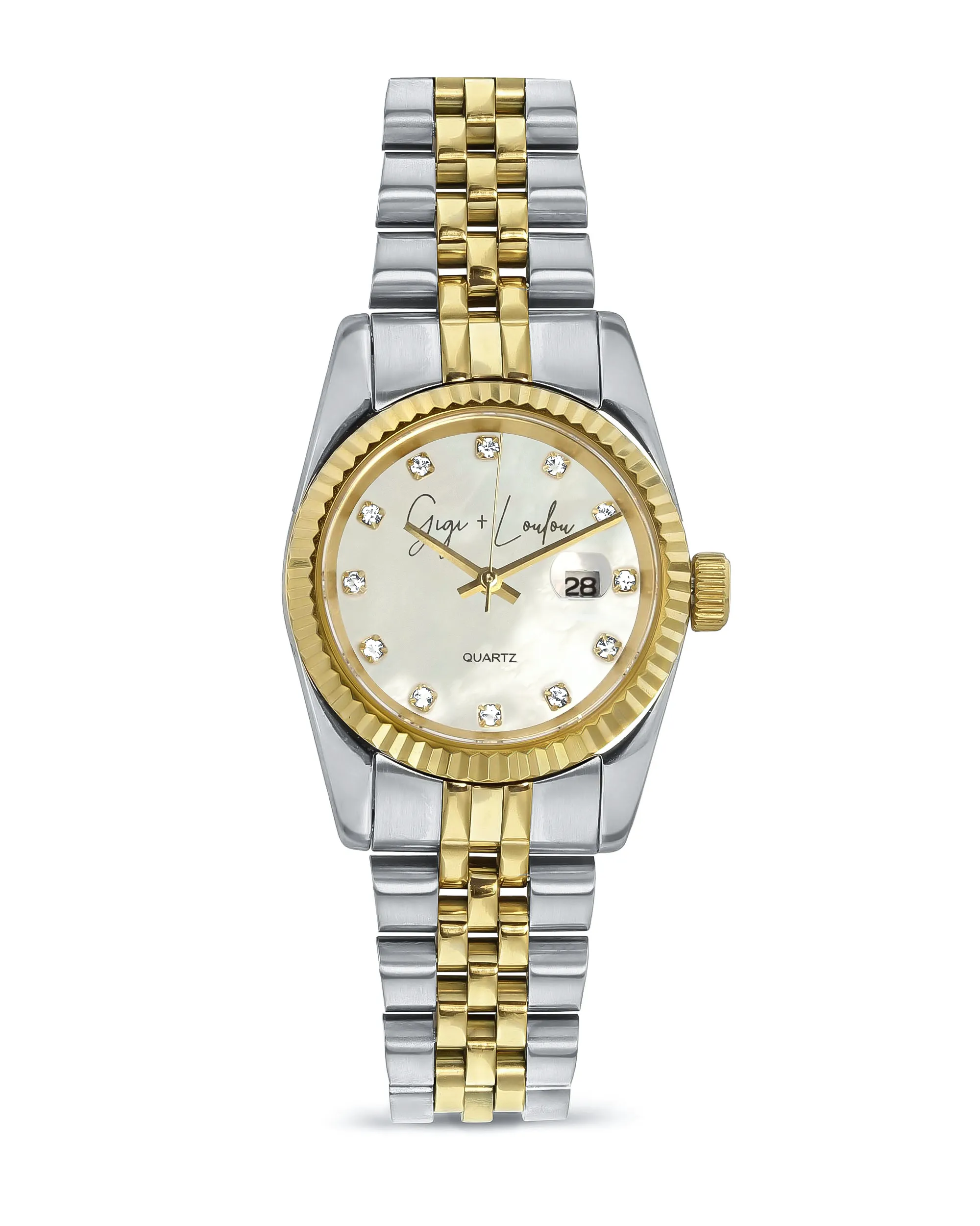 Gigi   Loulou - Two Tone Watch met Pearl Dial