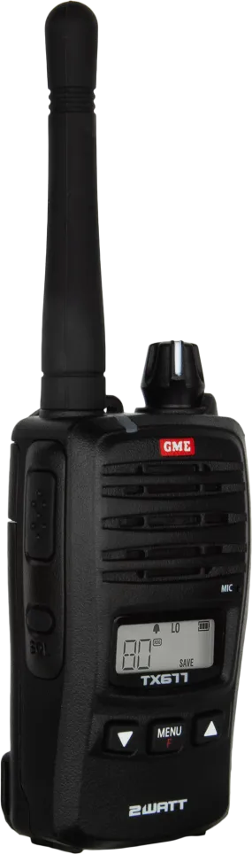 GME 2 Watt UHF CB Handheld Radio - Twin Pack - TX677TP