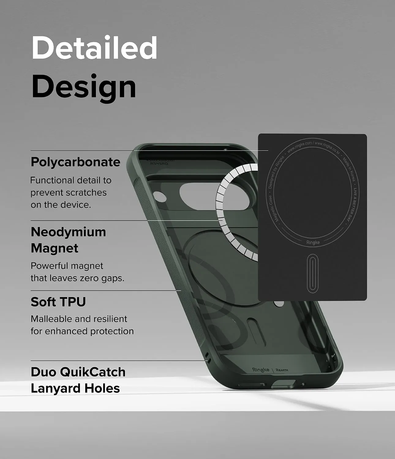 Google Pixel 9 Back Cover Case | Onyx Magnetic - Dark Green