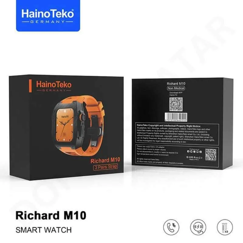 HainoTeko Richard M10 Fully Protective 3 Pairs Strap Smartwatch