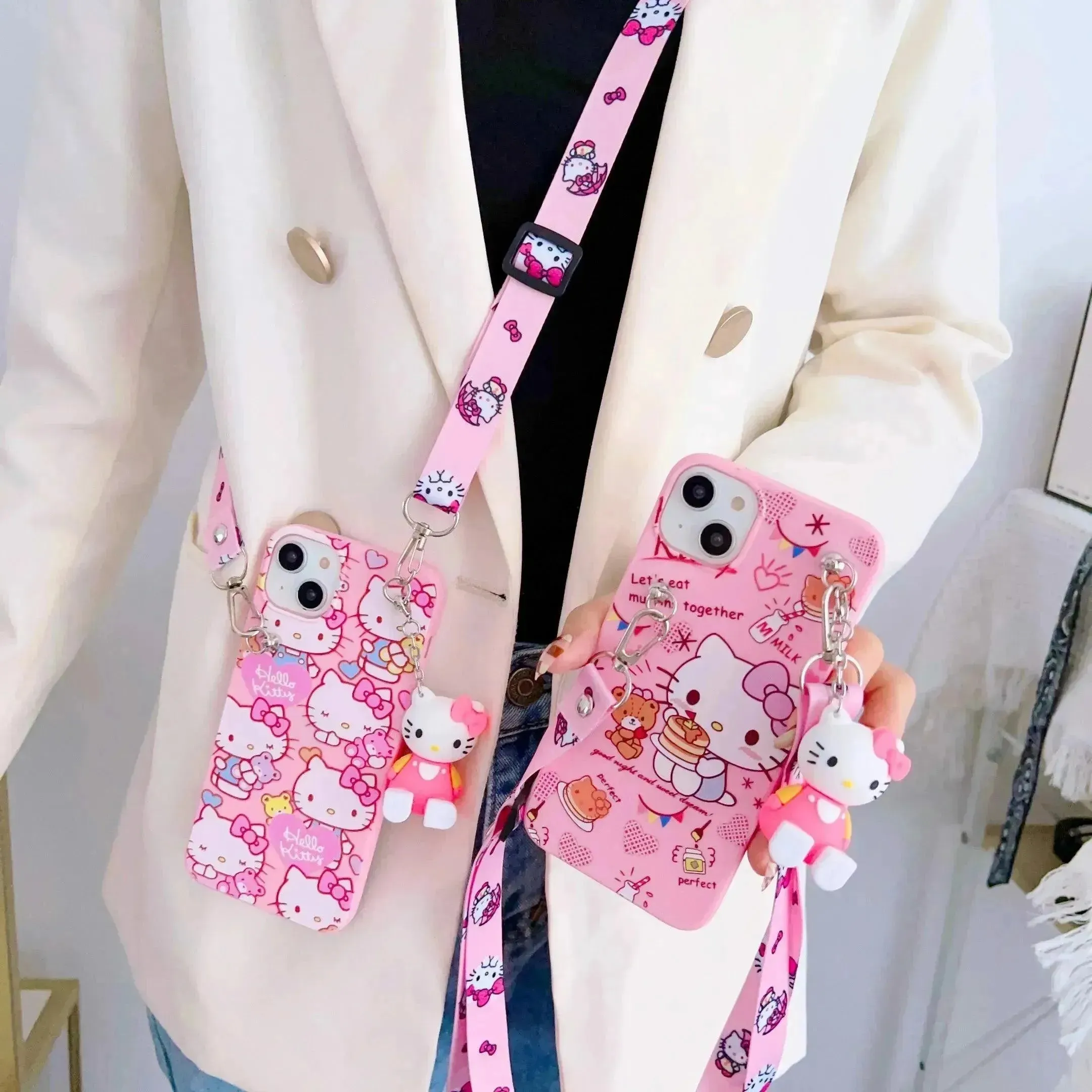 Hello Kitty Strap Stand Phone Case (For Samsung)