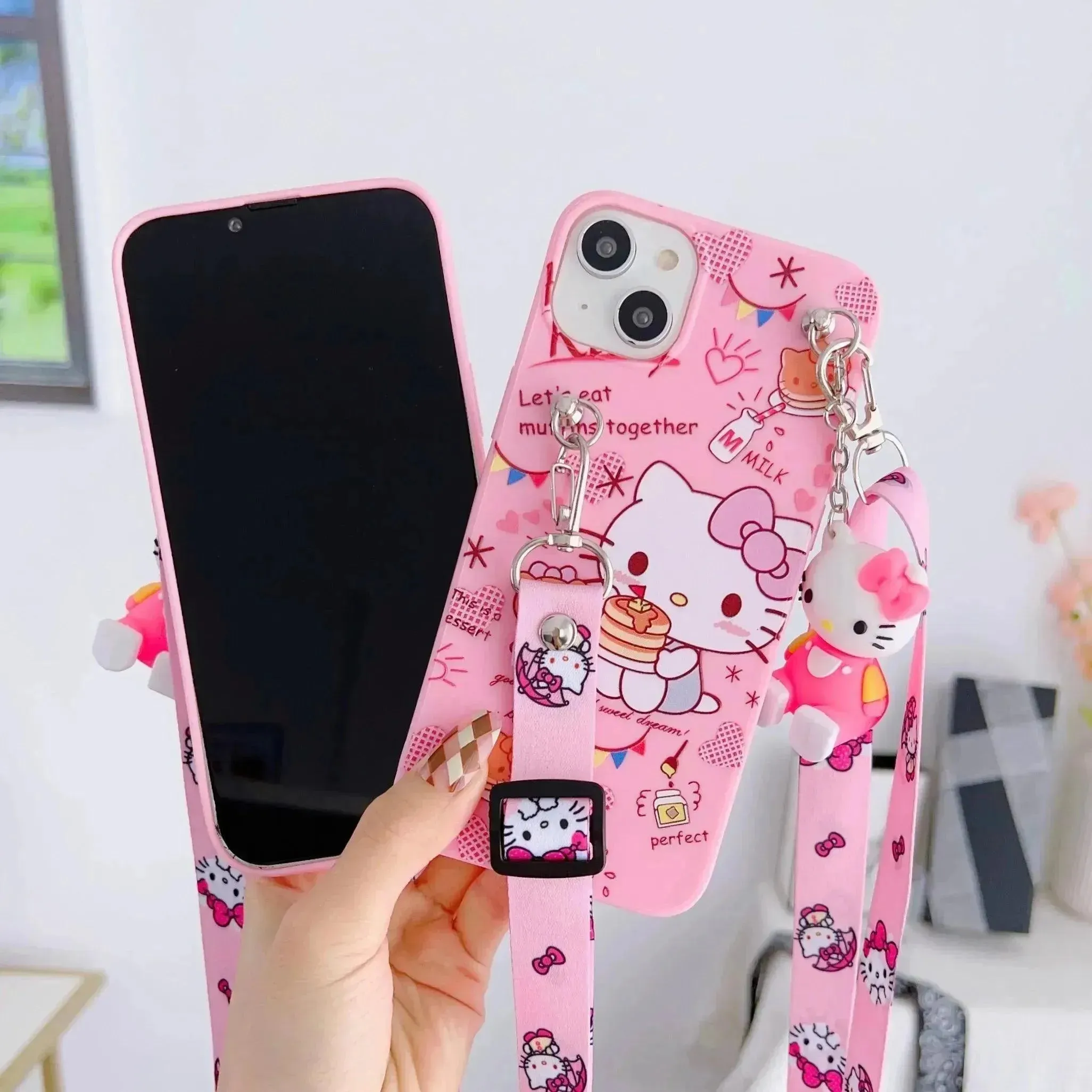 Hello Kitty Strap Stand Phone Case (For Samsung)