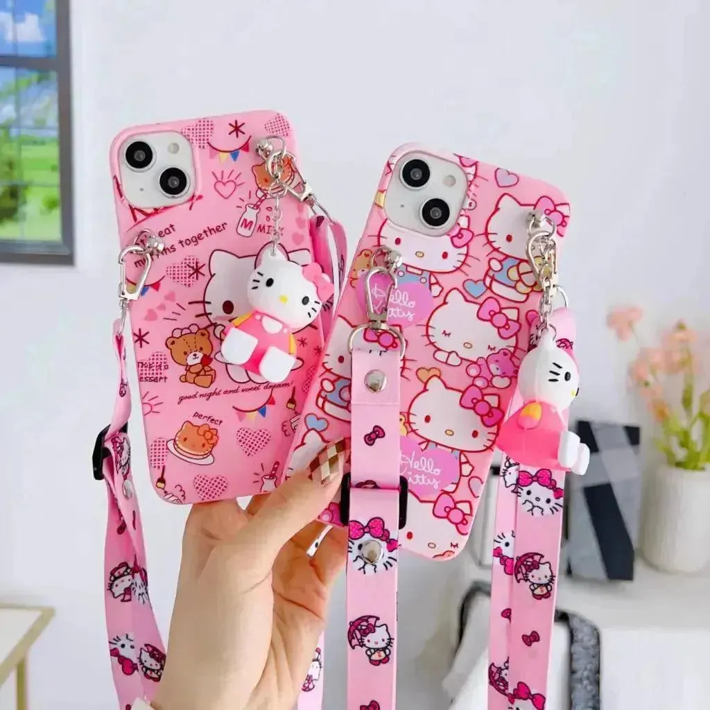 Hello Kitty Strap Stand Phone Case (For Samsung)