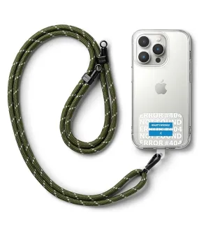 Holder Link Strap with Graphic Design TPU Tag | Blue Label - Khaki & White