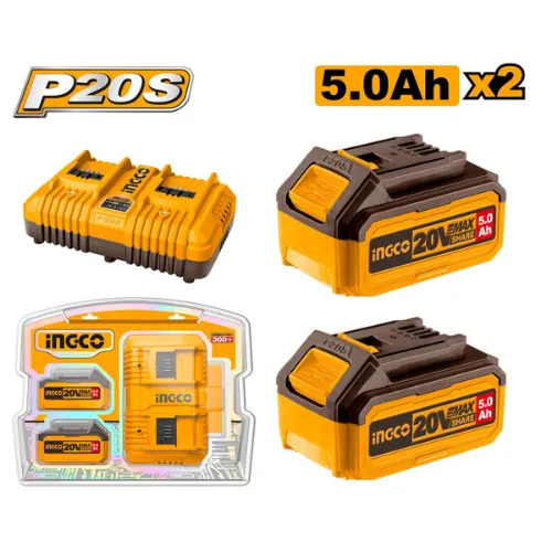 Ingco P20S Lithium-Ion battery and charger kit 2V FBCPK2425