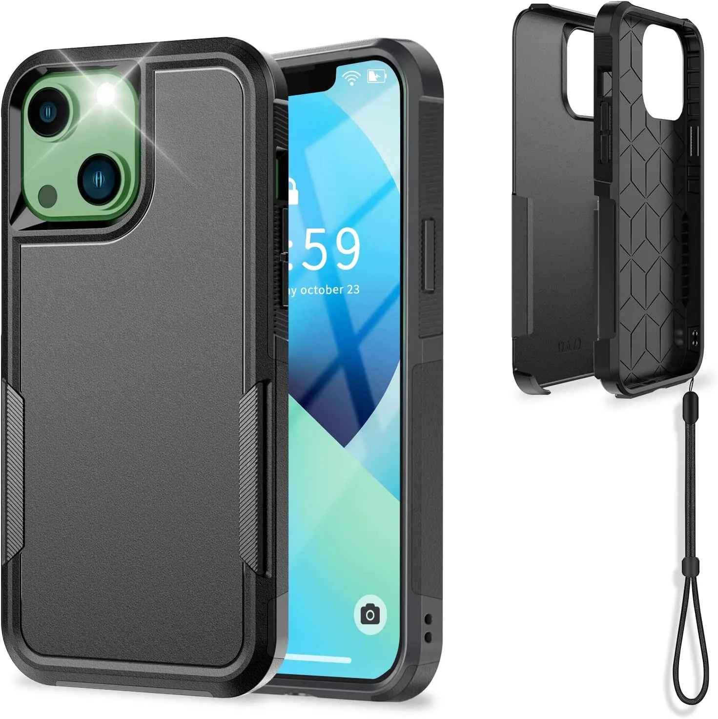 iPhone 13 Drop Protection Rugged Shockproof Military Protective Case