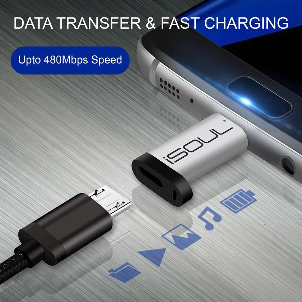 iSoul USB Type C 3.1 Female to Micro USB Data Sync & Charge OTG Lead