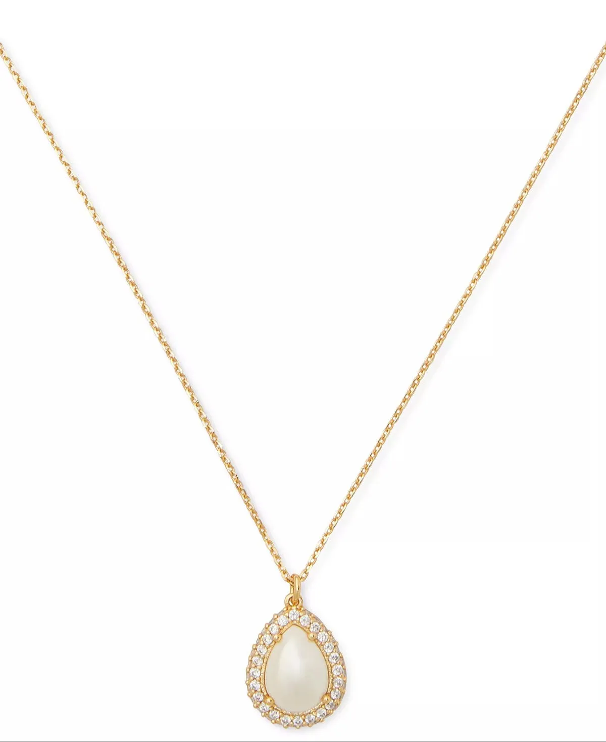 Kate Spade Pavé Halo Mini Pearl Pendant Necklace