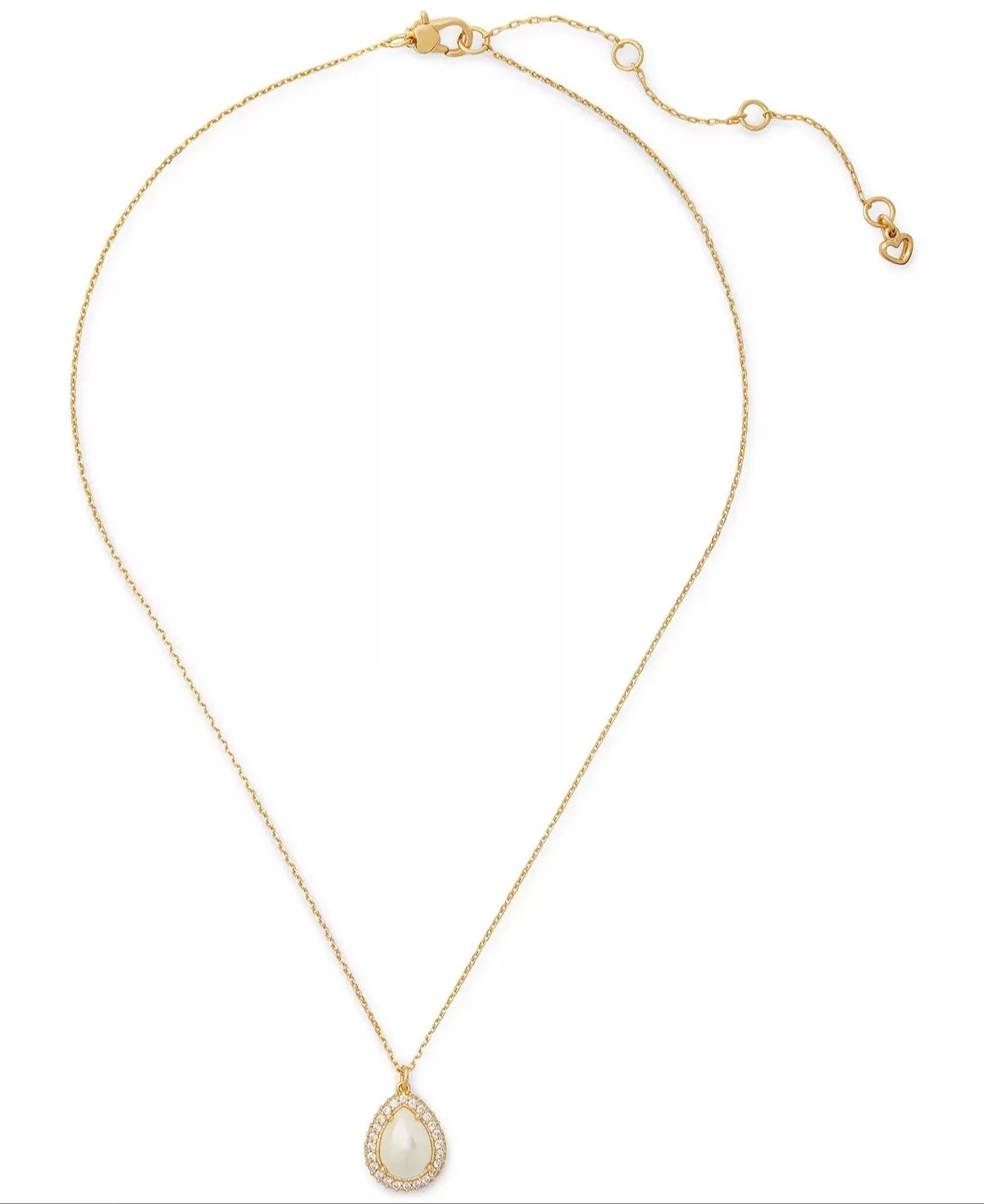 Kate Spade Pavé Halo Mini Pearl Pendant Necklace