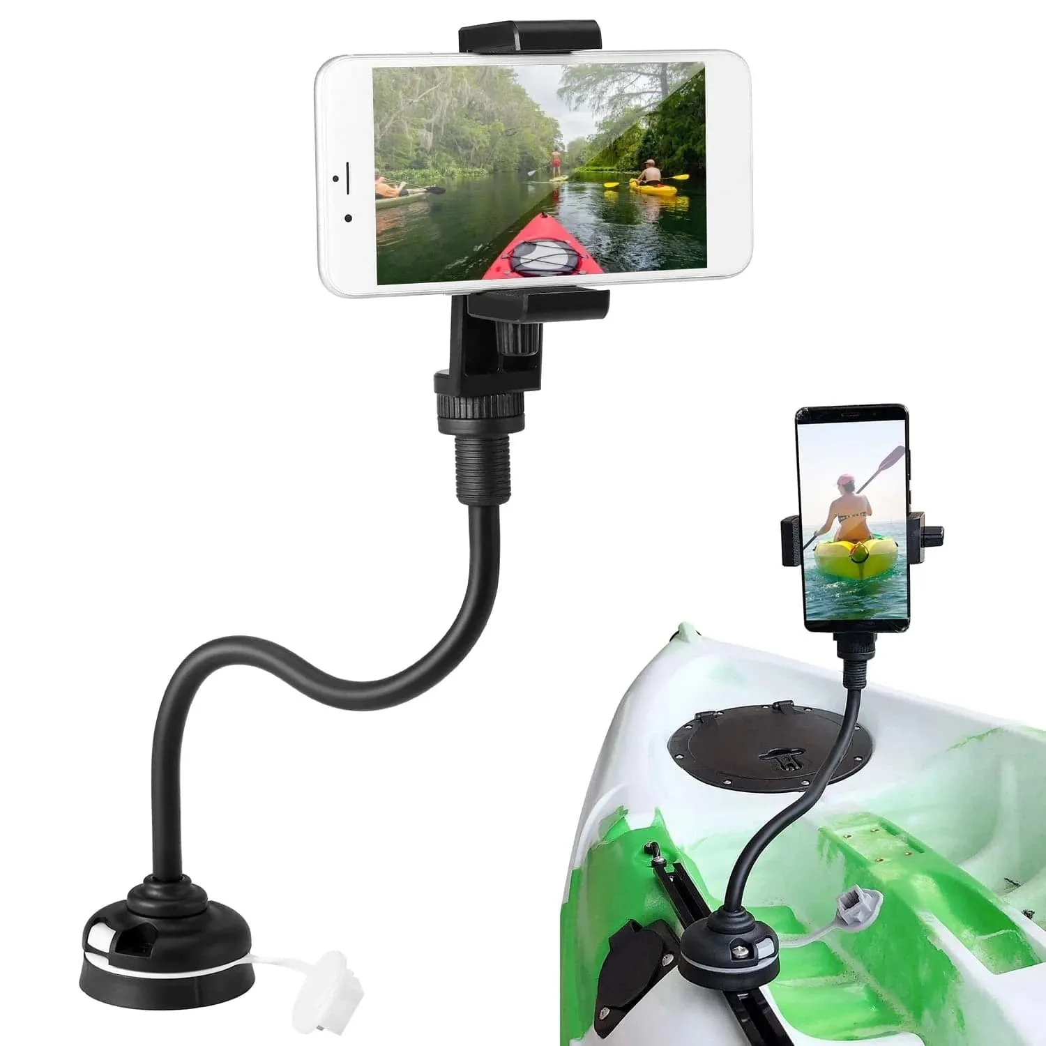 Kayak Phone Mount Universal Boat Bracket Canoe Camera Mount Holder with Flexible Long Arm kayak accessories Mobile Support