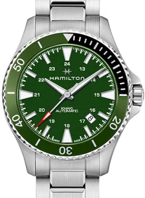 Khaki Navy Scuba Auto 40 Green - Bracelet Ref. H82375161