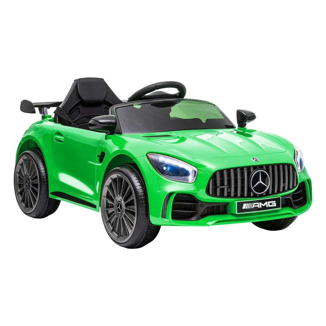 Kids Ride On Car 12V Battery Mercedes-Benz Licensed AMG GTR Toy Remote Control - Green