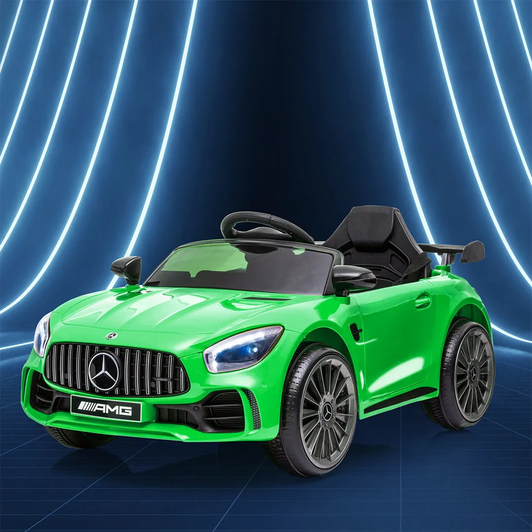 Kids Ride On Car 12V Battery Mercedes-Benz Licensed AMG GTR Toy Remote Control - Green