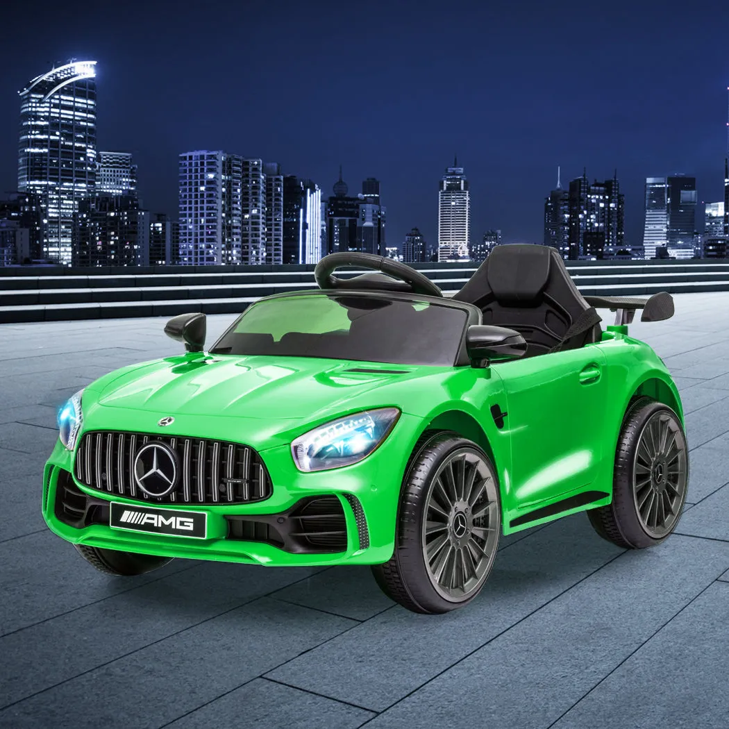 Kids Ride On Car 12V Battery Mercedes-Benz Licensed AMG GTR Toy Remote Control - Green