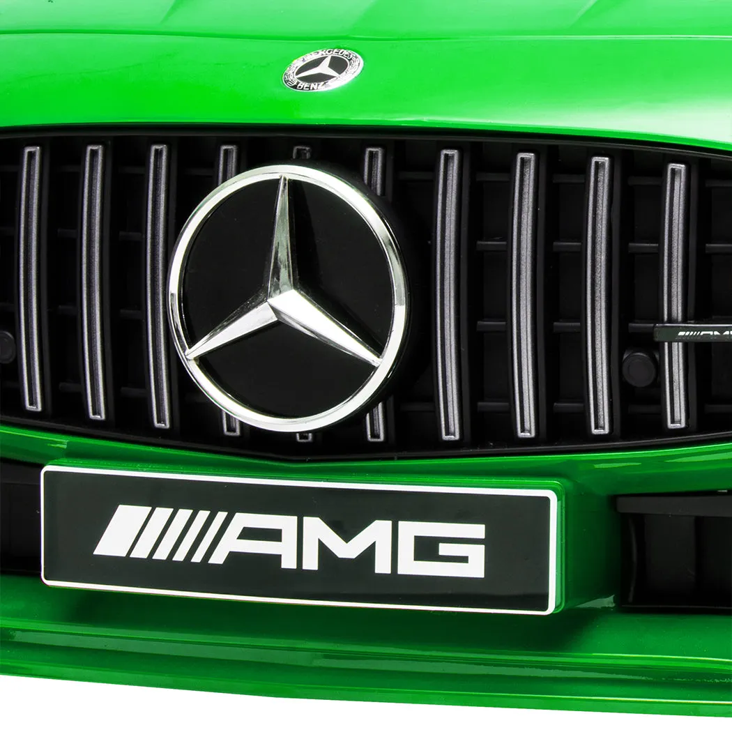 Kids Ride On Car 12V Battery Mercedes-Benz Licensed AMG GTR Toy Remote Control - Green