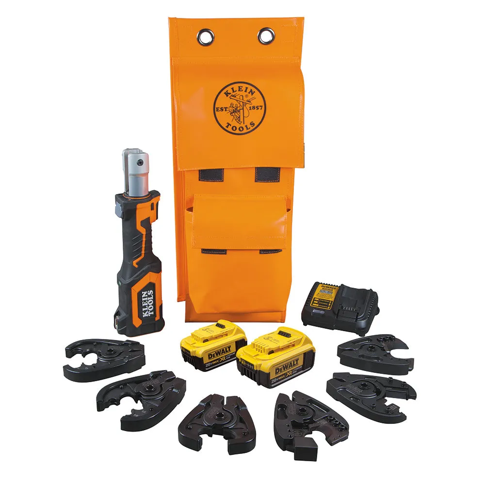 Klein BAT207T144H Battery-Operated Cable Cutter/Crimper Kit, 4 Ah