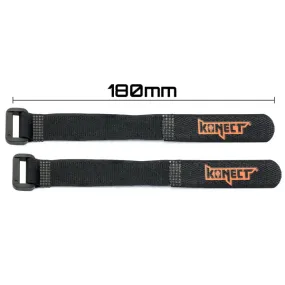 KONECT 180 mm Lipo Strape BLACK color (2 pieces) - KN-LIPO.STRAP-180