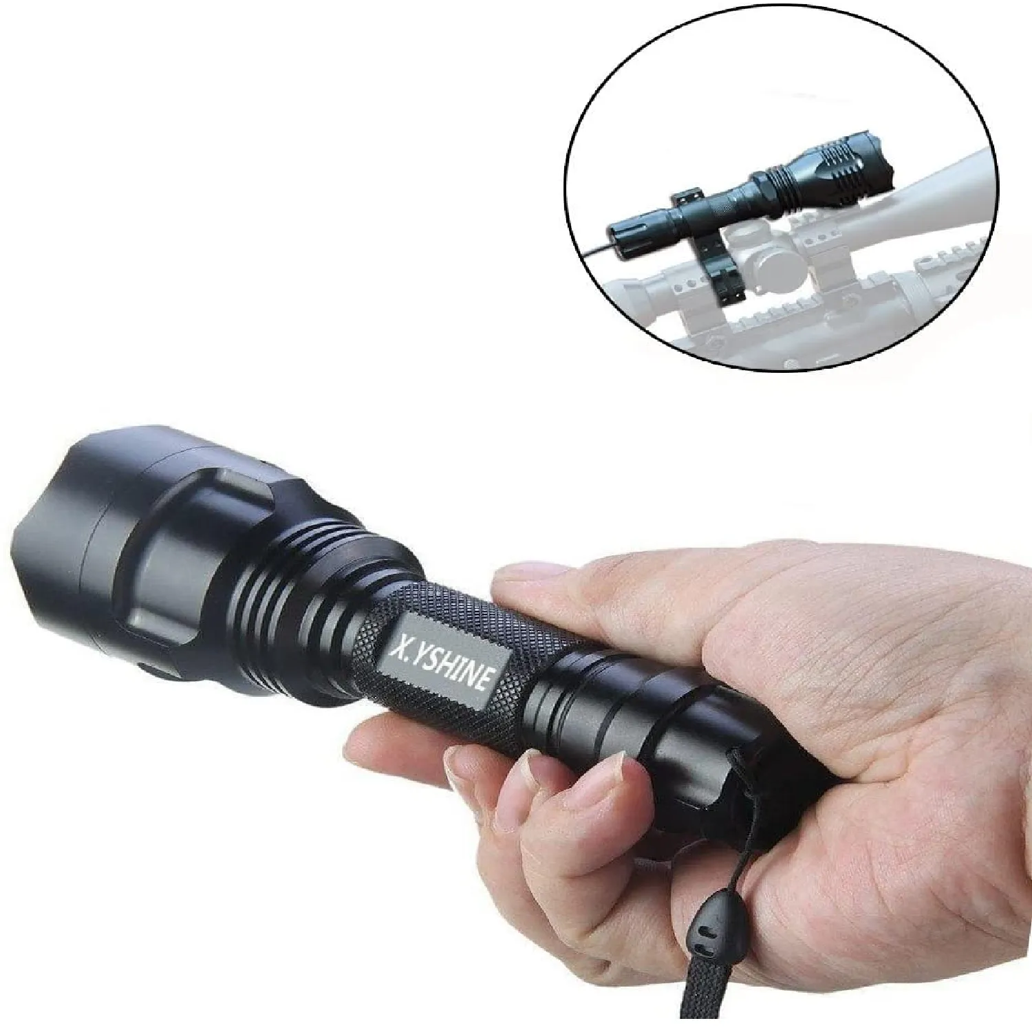 LED hunting flashlight | HS-802 250 Yards Cree Coyote Hog Red Light Flashlight