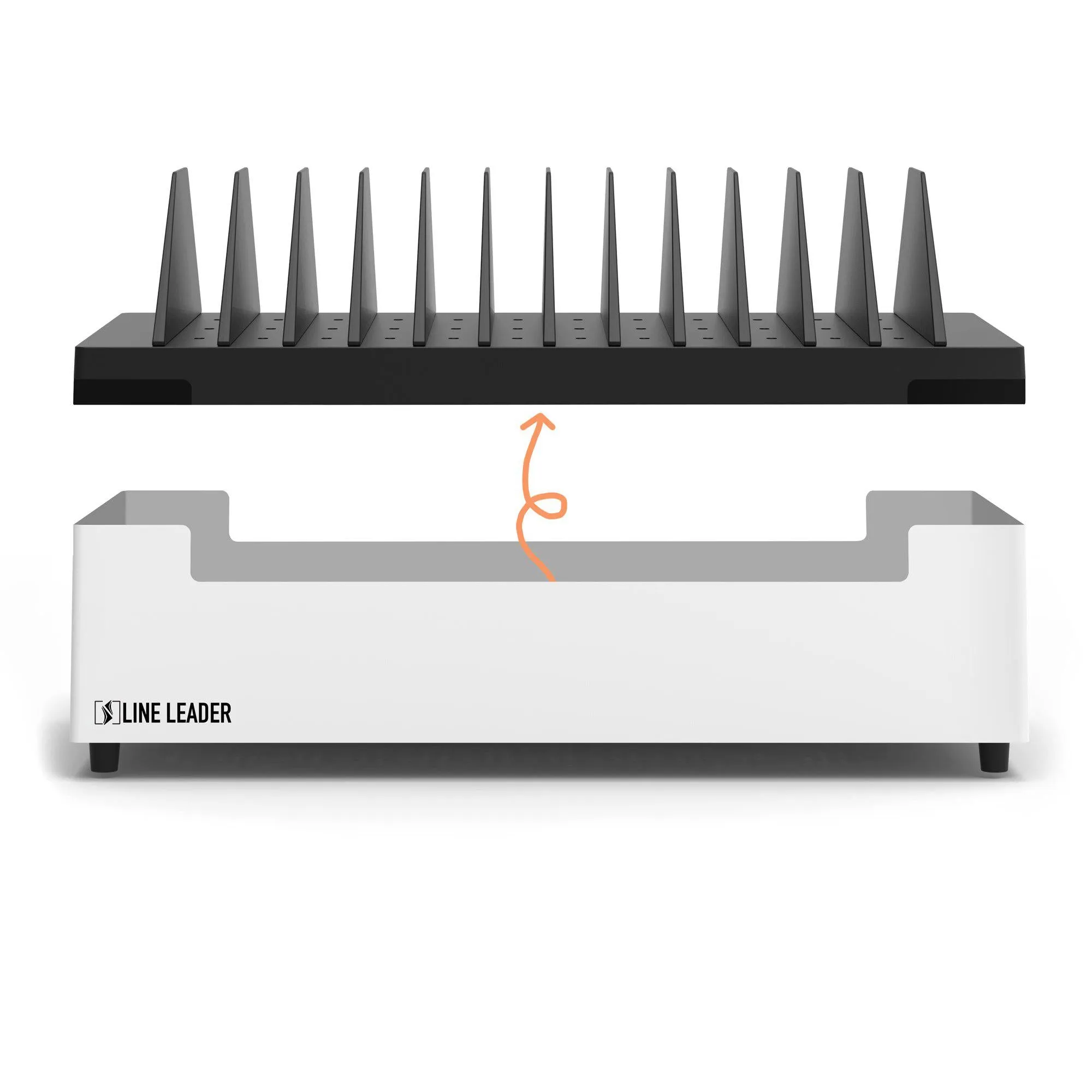 Line Leader Desktop Open Charging Station – Holds Up to 12 Devices