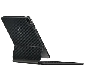 Magic Keyboard for iPad Pro 11" (Gen 1-2) 3D Textured CARBON Fibre Skin - BLACK