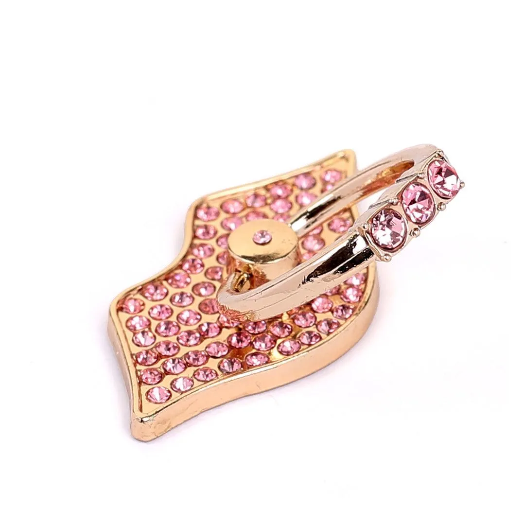 Magnet Lip Stone Ring Phone Holder