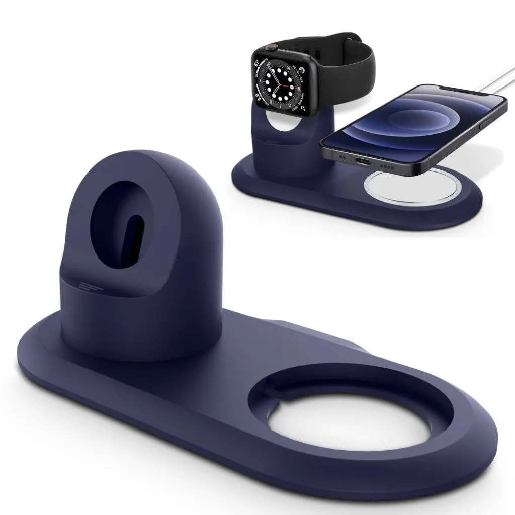 MagSafe Charger silicone charging dock station - Navy Blue