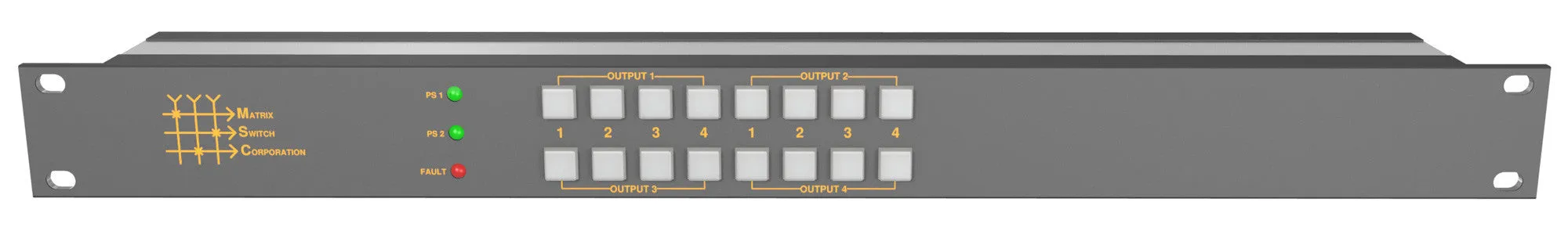 Matrix Switch MSC-UXD44L 4-Input/4-Output 4K 12G-SDI 4x4 Matrix Video Switcher with Local Button Control Panel