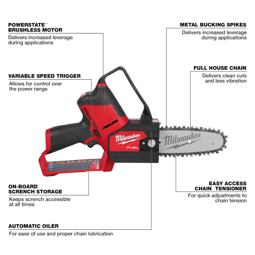 Milwaukee 2527-80 M12 FUEL 12V HATCHET 6" Cordless Pruning Saw - Bare Tool - Recon