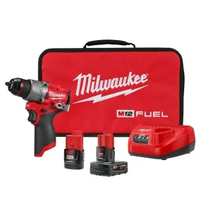 Milwaukee 3403-22 M12 FUEL 12V 1/2" Cordless Li-ion Drill/Driver Kit