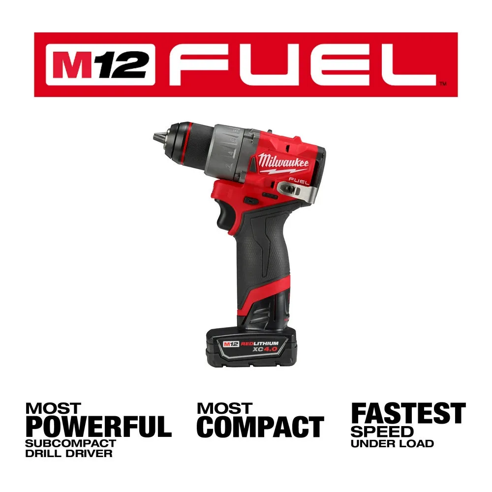 Milwaukee 3403-22 M12 FUEL 12V 1/2" Cordless Li-ion Drill/Driver Kit