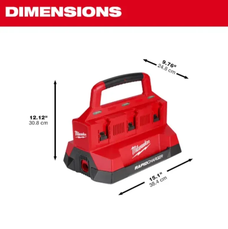 Milwaukee 48-59-1809 M18™ PACKOUT™ Six Bay Rapid Charger