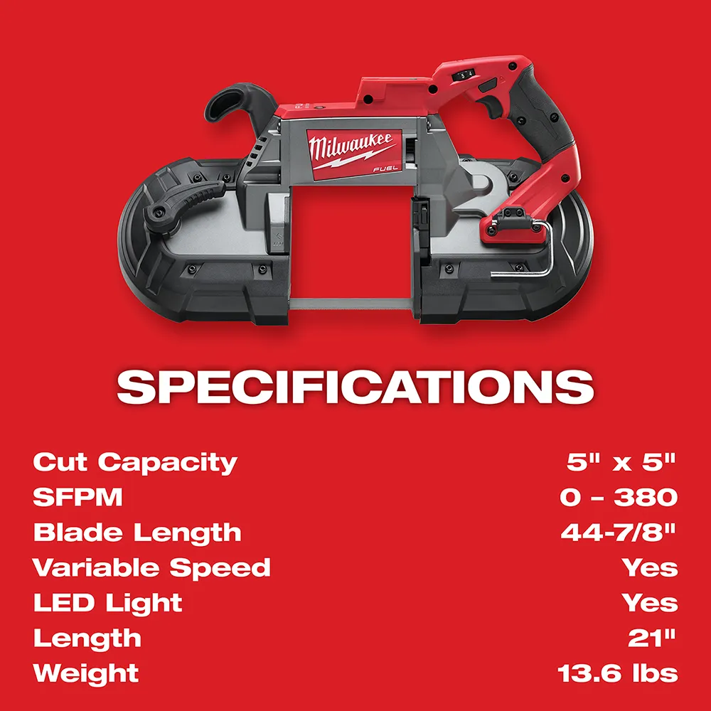 Milwaukee M18 Fuel Deep Cut Band Saw - 1 Battery Kit