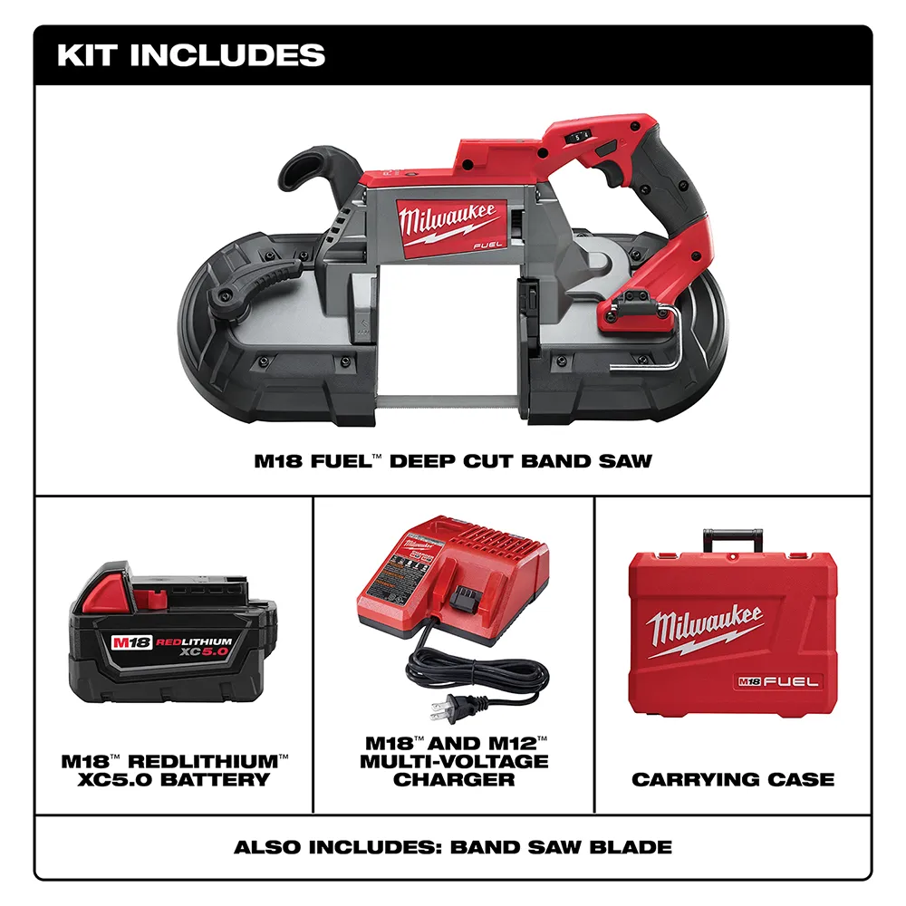 Milwaukee M18 Fuel Deep Cut Band Saw - 1 Battery Kit