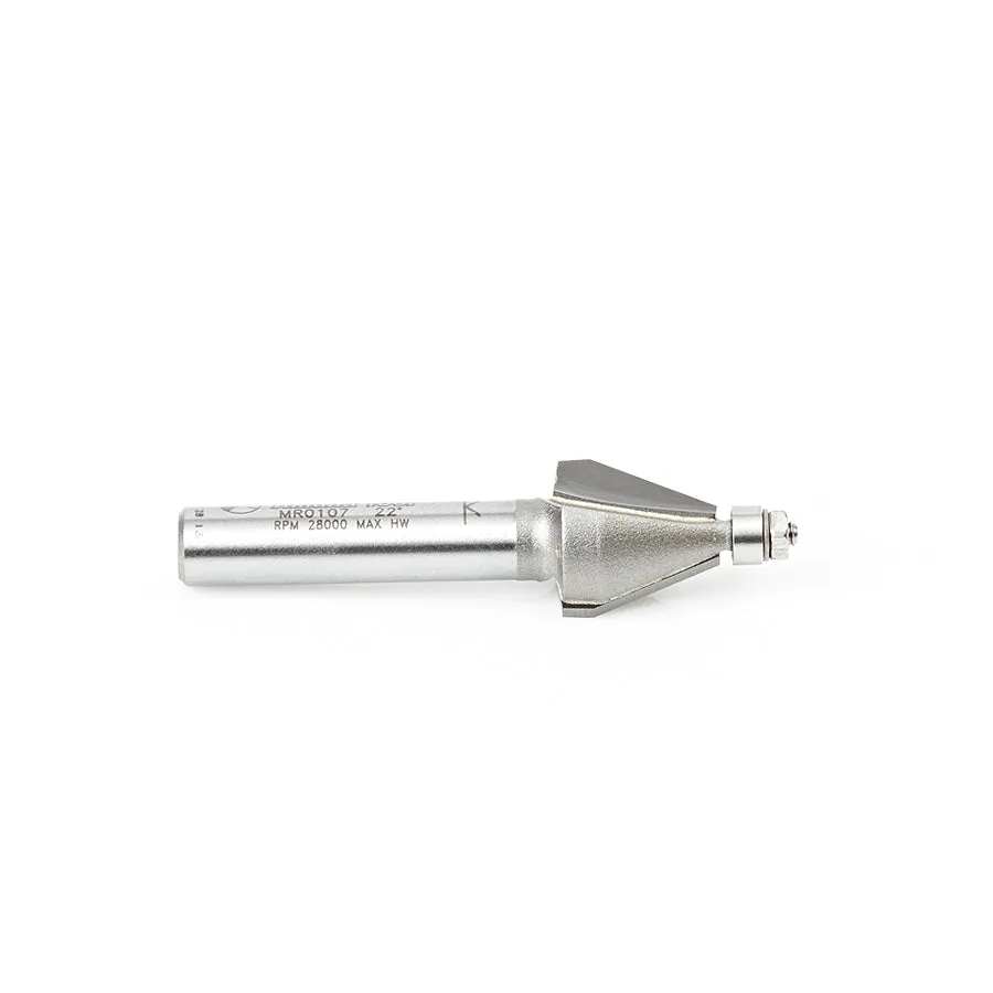 Miniature Chamfer Router Bit | 22.5 x 1⁄2 Dia x 1⁄2 x 1⁄4"Shank | MR0107 | 738685010778