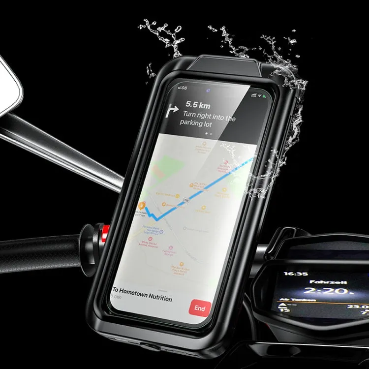 Motorcycle Waterproof Box Outdoor Cycling Mobile Phone Holder(M18L-B1)