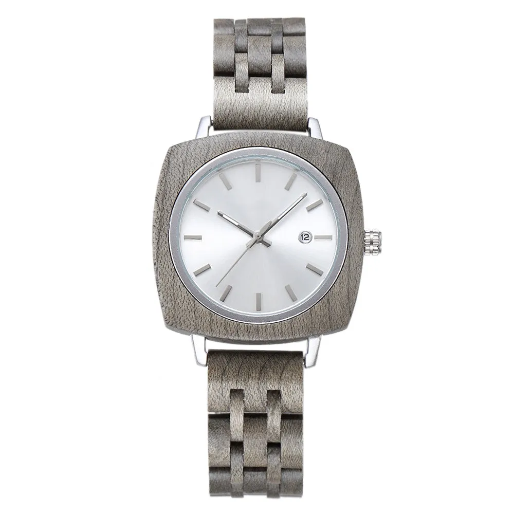 Multnomah - Gray Maple Minimal Couple Watches