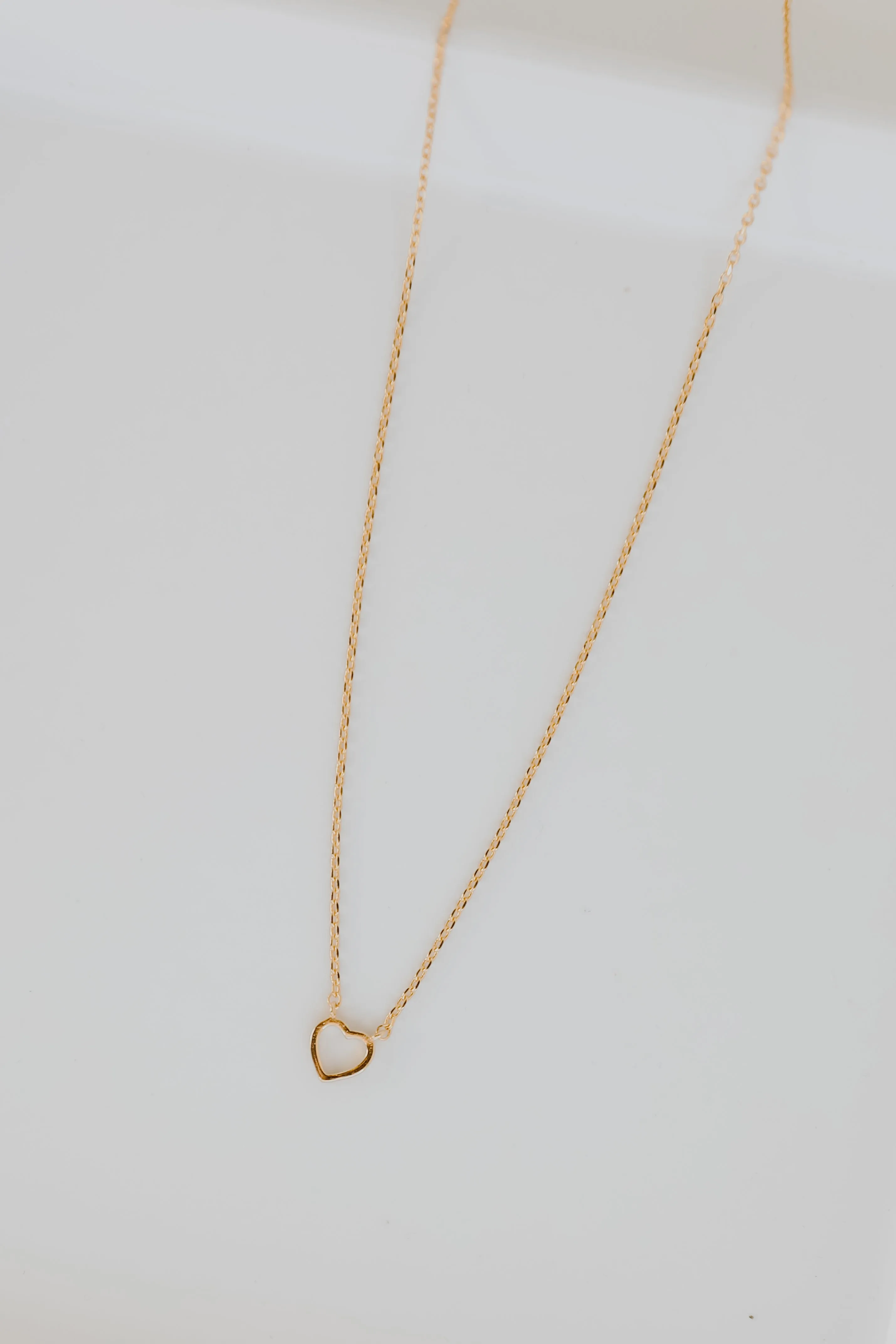 Natalie Gold Heart Charm Necklace