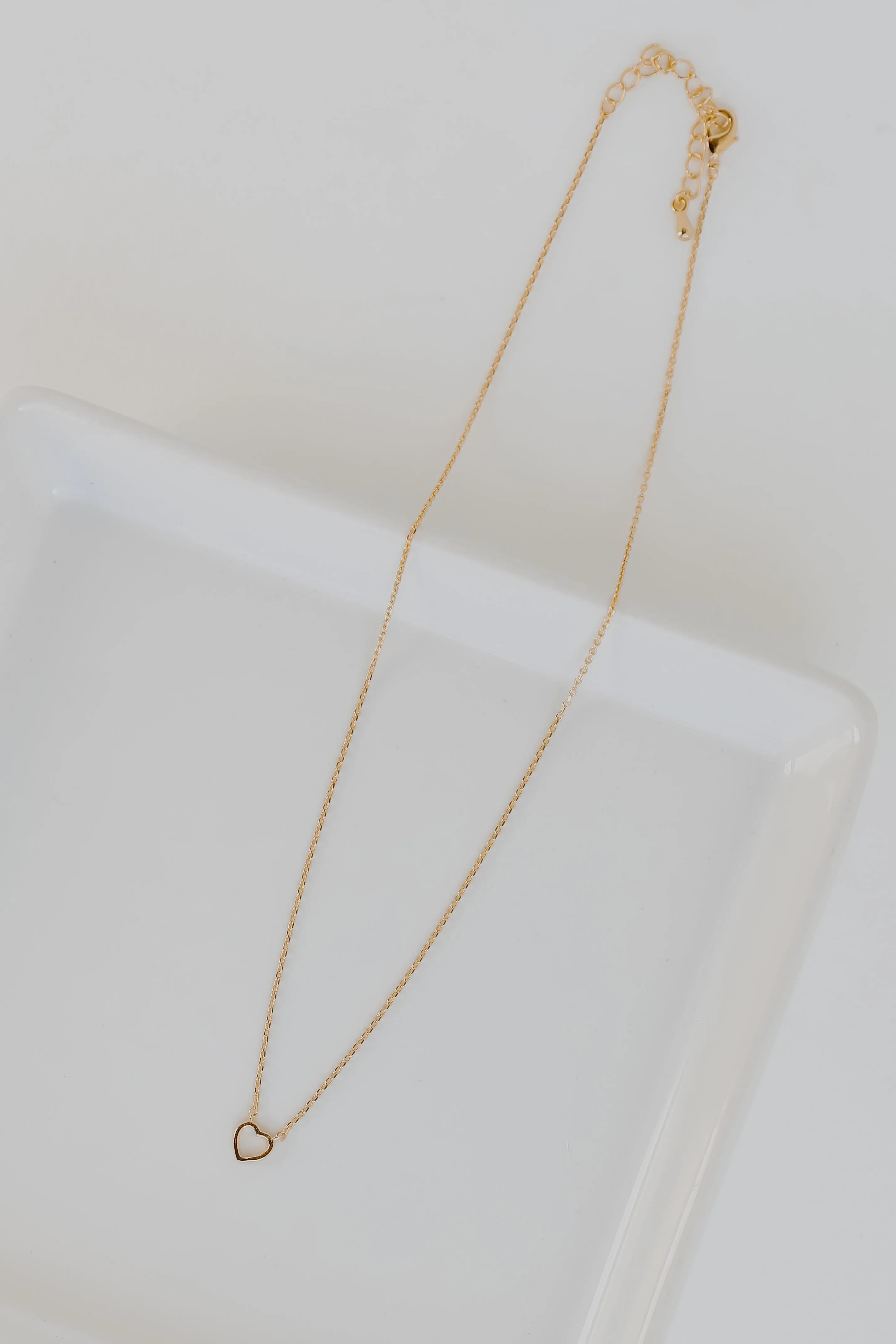 Natalie Gold Heart Charm Necklace