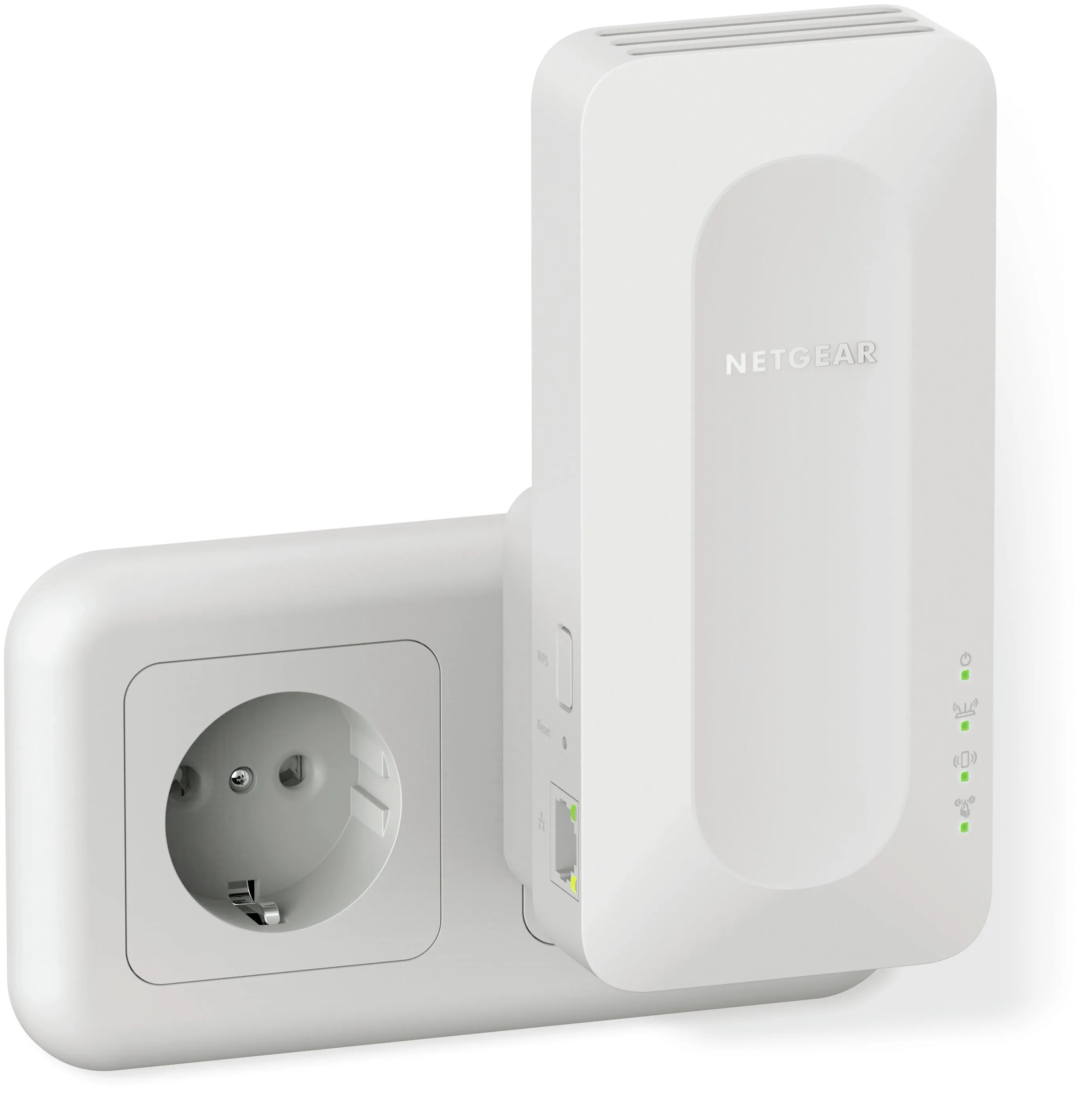 Netgear AX1600 4-Stream Dual-band WiFi 6 Mesh Extender, 1.6Gbps, Wall-plug, Internal Antenna - EAX12-100NAS