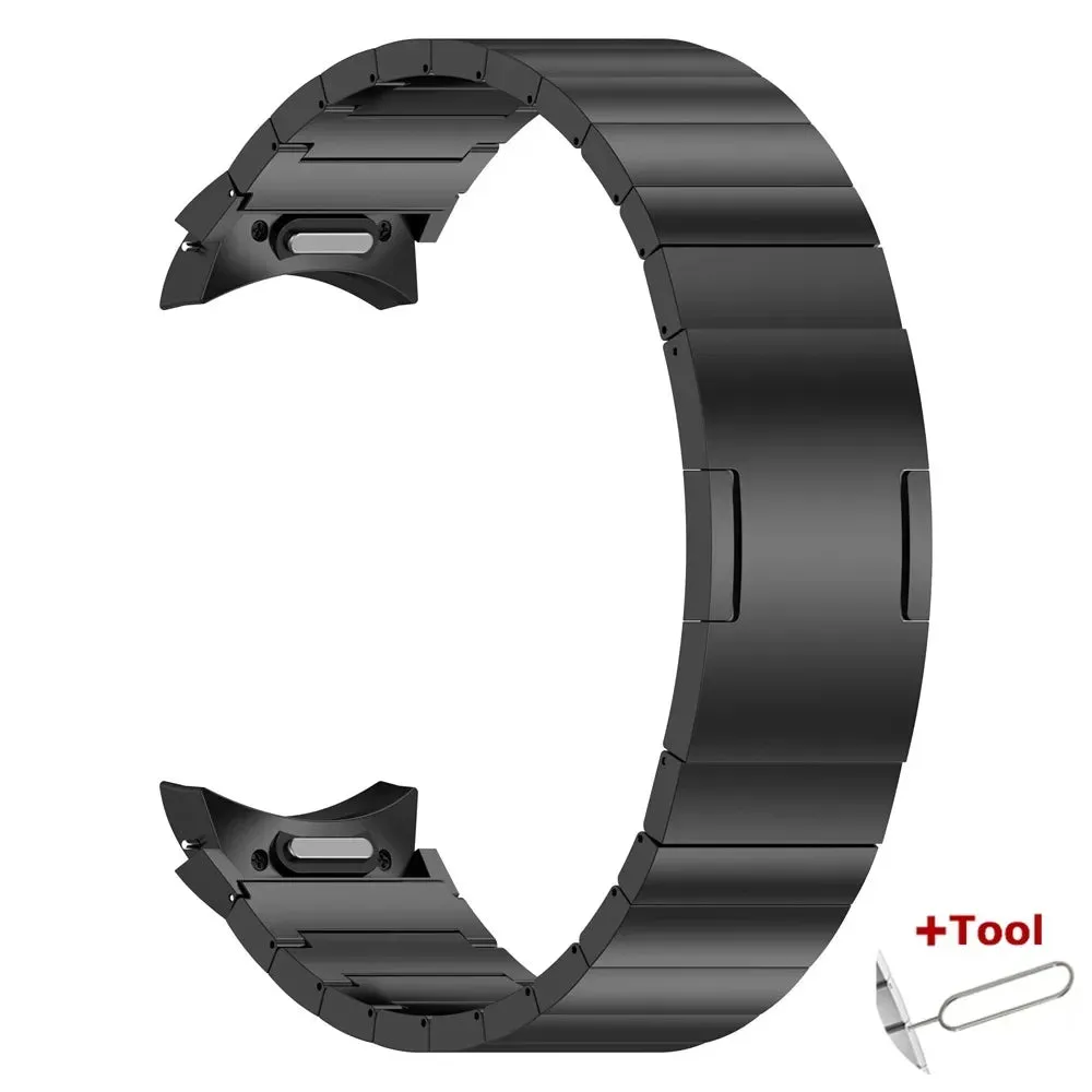 NO Gaps Titanium Metal Strap for Samsung Galaxy Watch 6 Classic 47mm 43mm 4/5/6 44mm 40mm Quick Fit Band for Galaxy 5 Pro 45mm