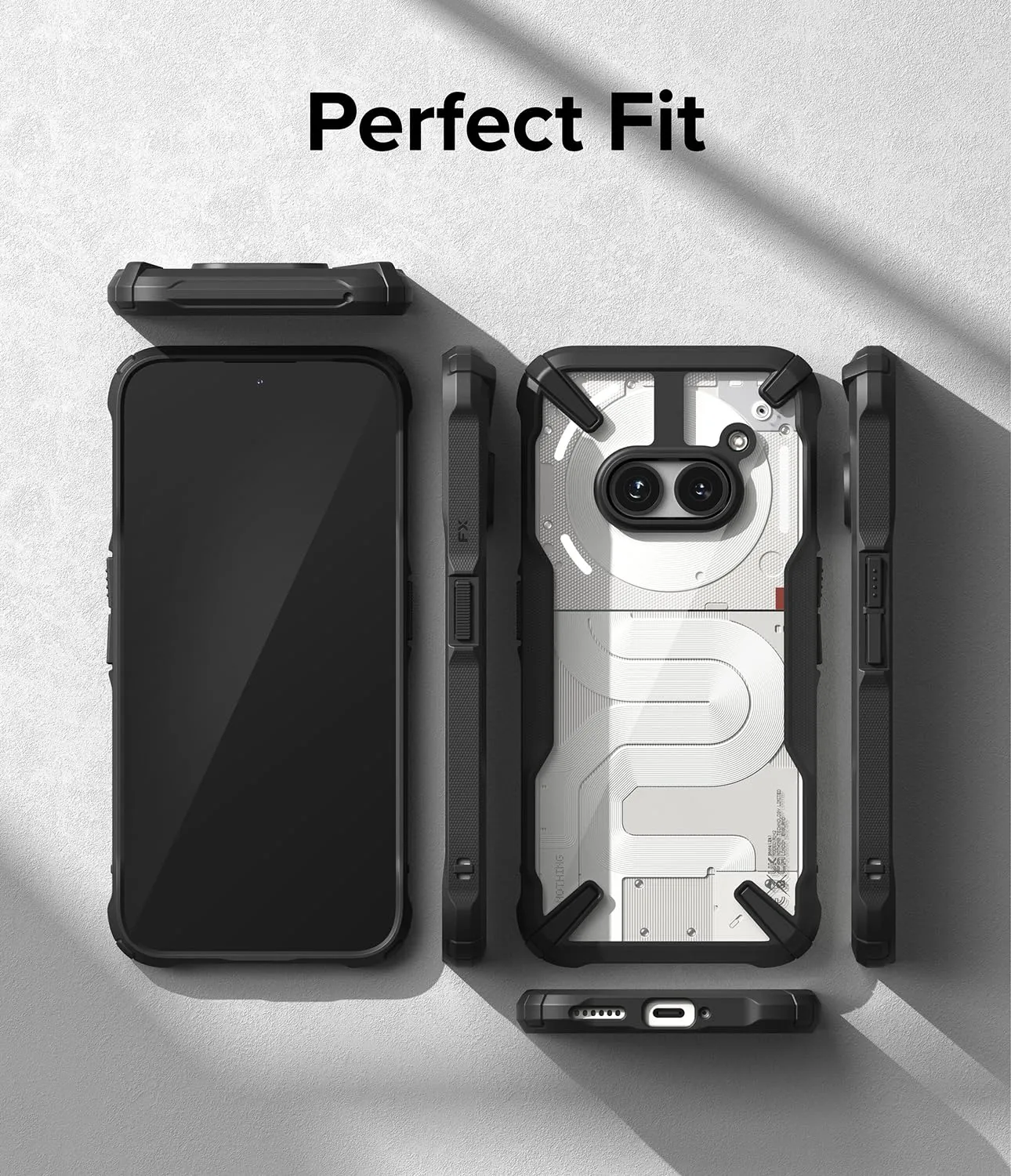 Nothing Phone (2A) Back Cover Case | Fusion X - Black