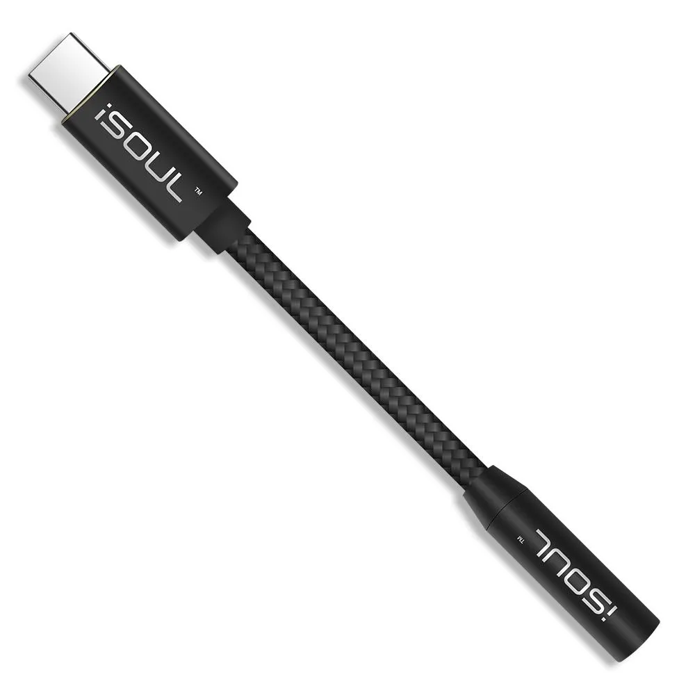 Nylon Braided USB Type C 3.1 to Audio Jack 3.5 OTG Adapter