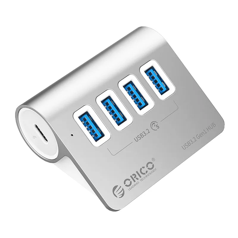 Orico Aluminum Alloy 4 Port Usb Hub | 4X Usb 3.2 Type-A | Type-C To Type-C   Usb-A Adapter