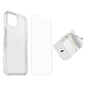 OtterBox KIT for iPhone 13 Pro Max - Symmetry Clear Cover/Glass/Charger - White